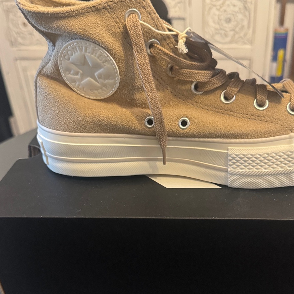 Converse High-Top Sneakers in Light Brown
